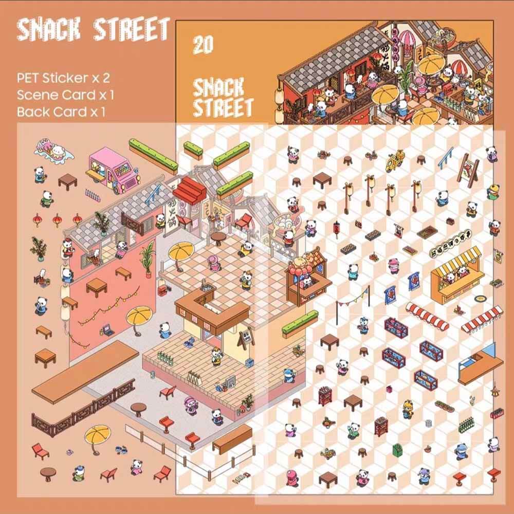 Carnival Collection Scene Stickers 4 Cute Miniature Scenes