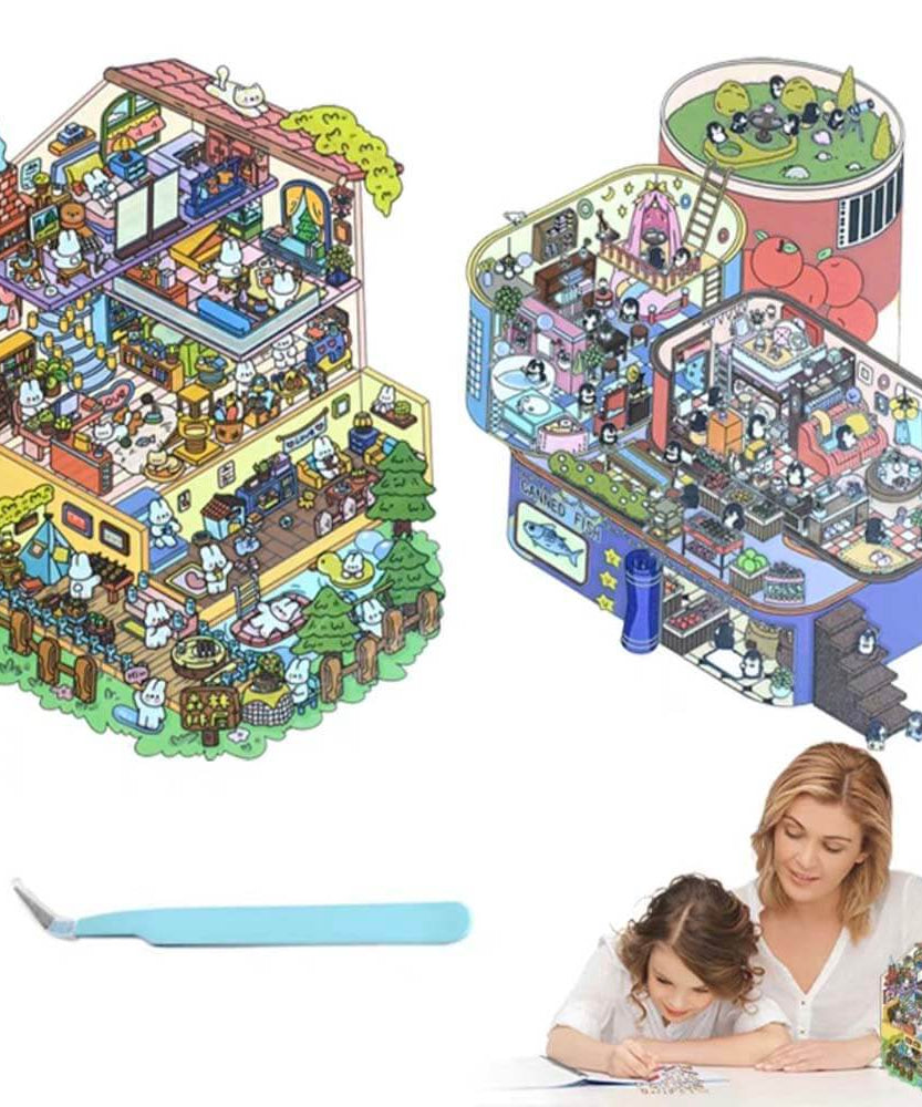 Fantasy House 1.0 DIY 3D Scene Stickers 2 Cute Miniature Scenes