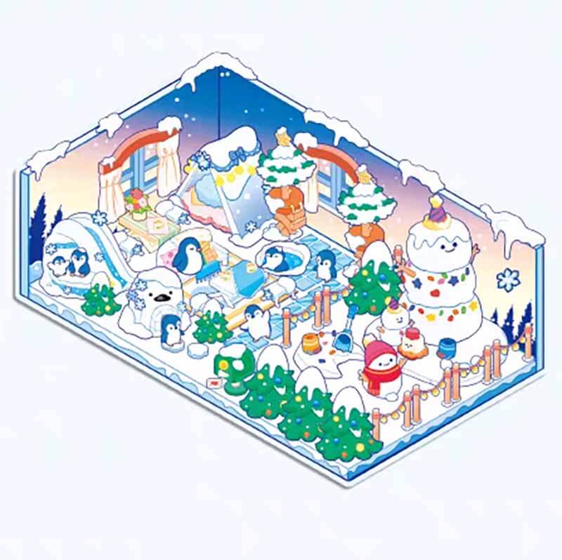 Fantasy Seasons DIY 3D Sticker Collection 4 Cute Miniature Scenes