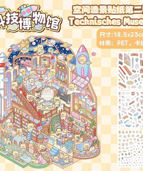 World Space DIY 3D Sticker Collection 4 Cute Miniature Scenes
