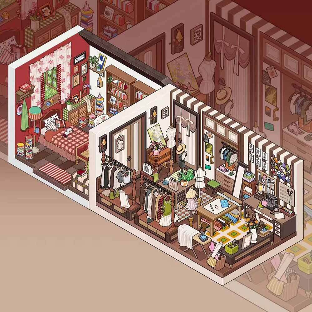 Feld Town DIY 3D Scene Sticker Collection 2 Cute Miniature Scenes