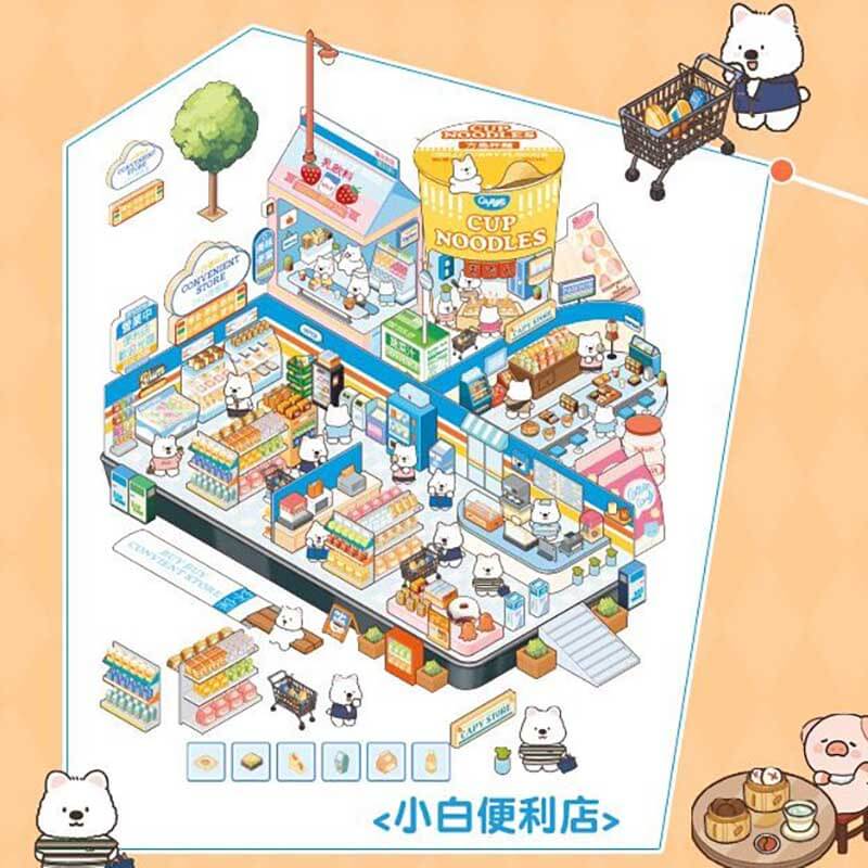 Delicious Restaurant DIY 3D Scene Stickers 4 Cute Miniature Scenes